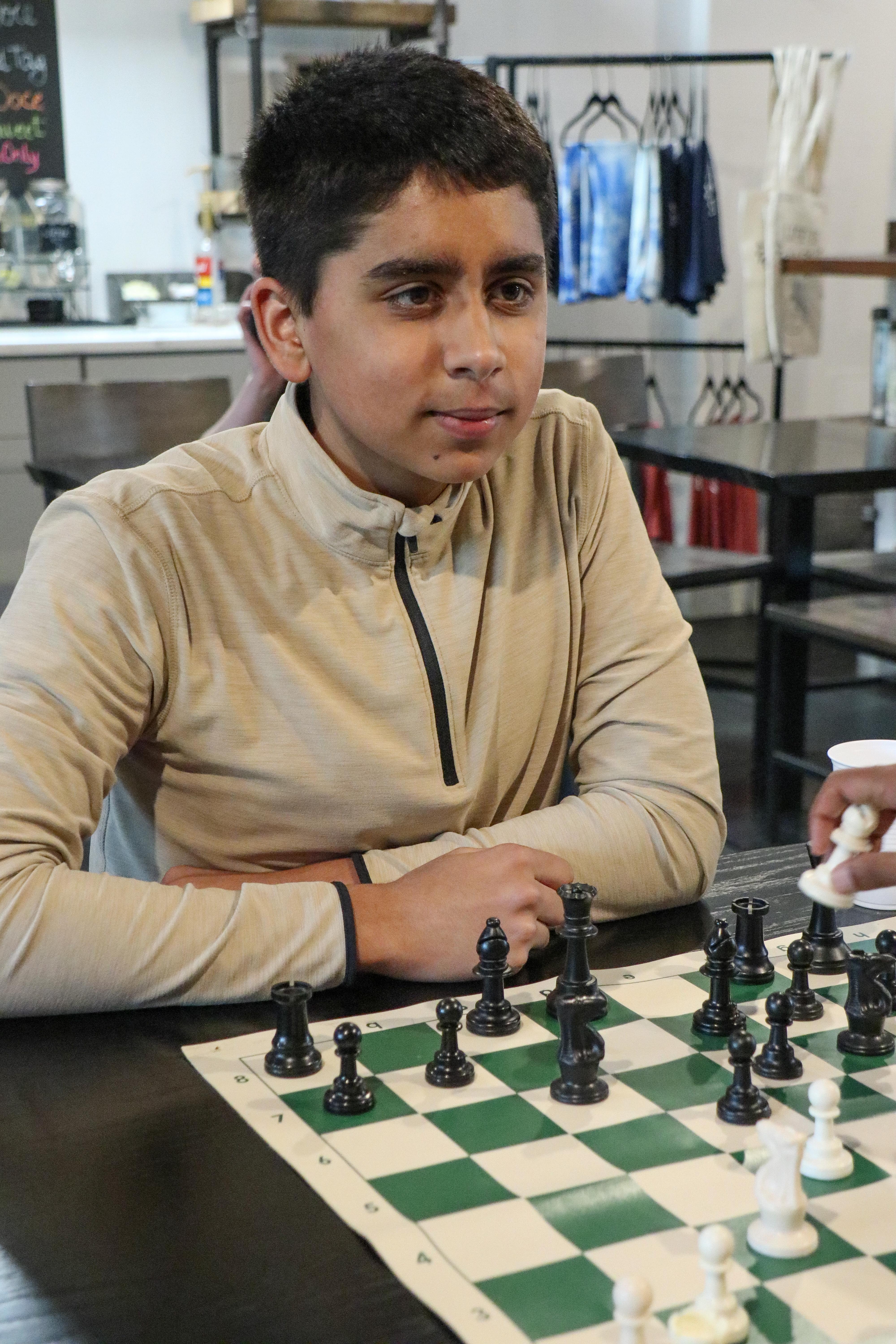 Hari in deep thought during a game